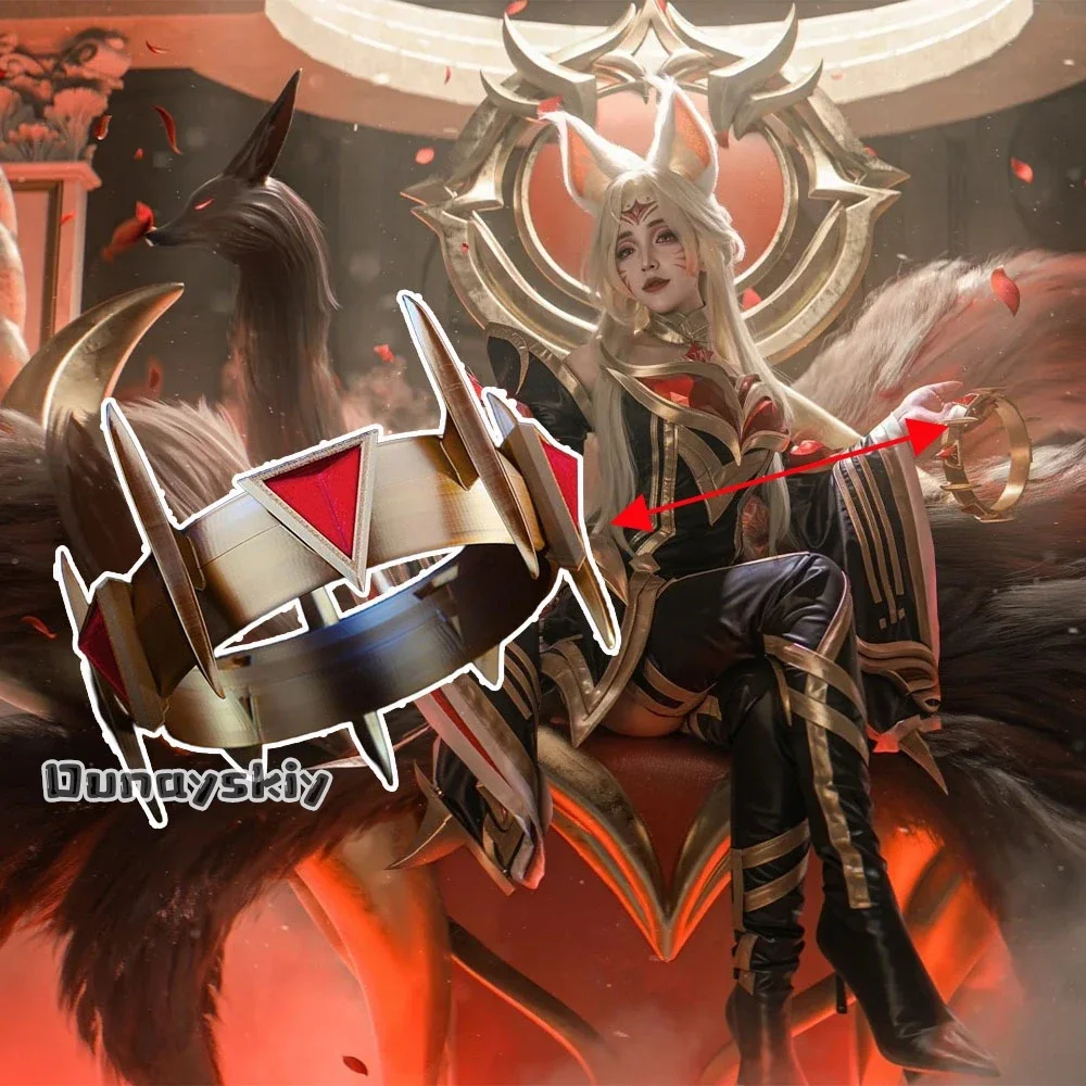 

CosplayInmortal Ahri Inmortal ahri Crown Ball Cosplay Props Handmade PVC Material 22CM Ahri Role-playing Handheld Crown Props