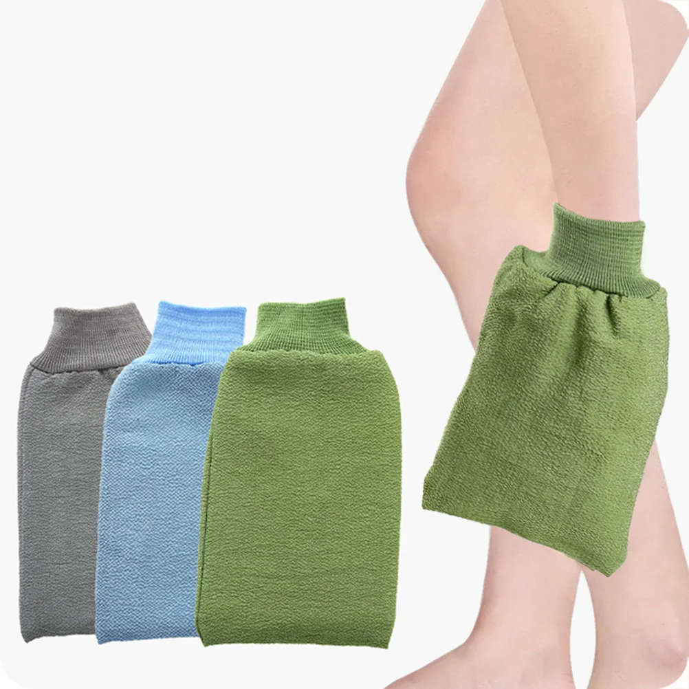 

4pcs Simple Bath Towel Wash Towel Bath Gloves Cleaning Shower Towel for Home Bathroom (Random Color)