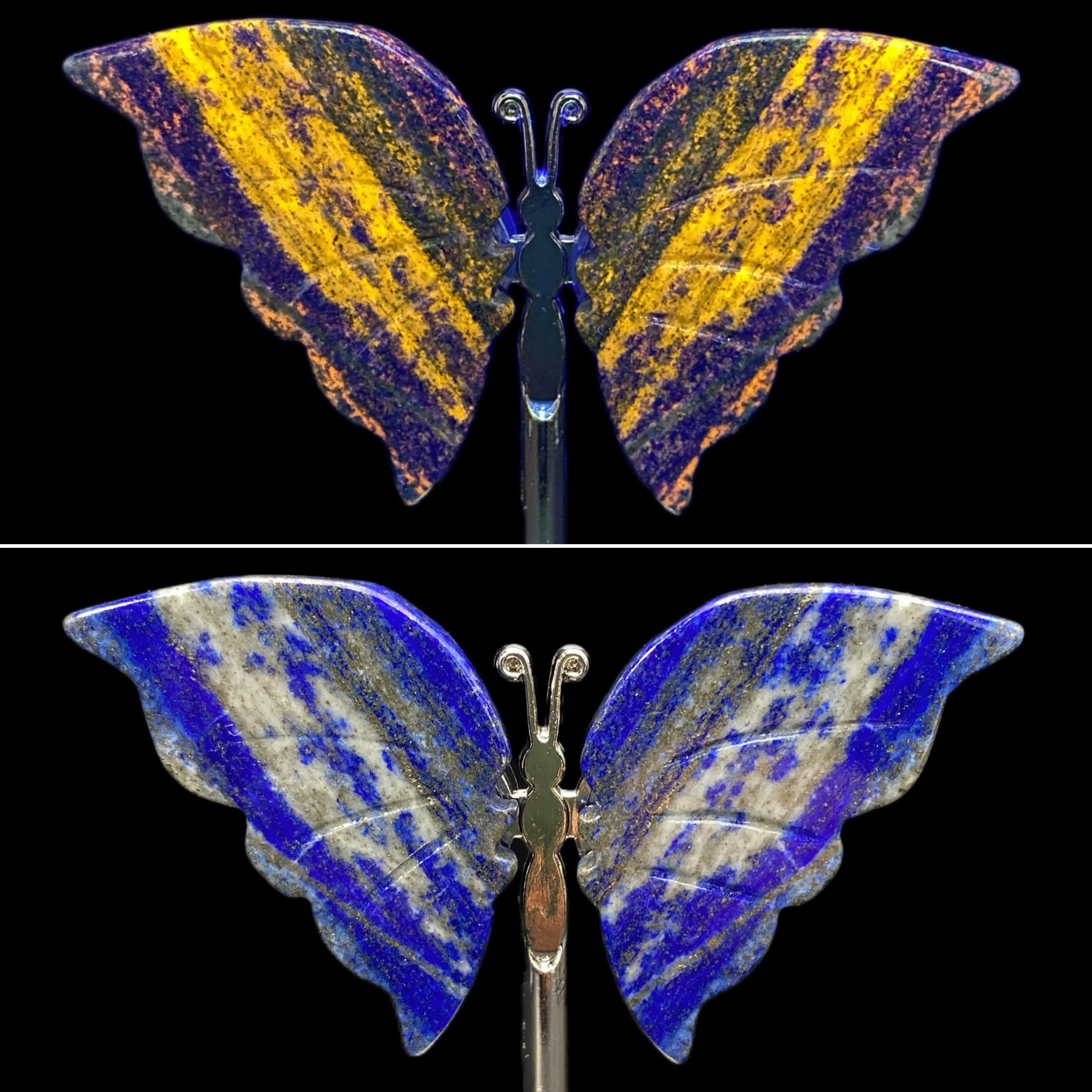 1PC High Quality Natural Multi-material Butterfly,Birthday Gift,Women Gift,Scene Decoration,Crystal Ornaments,Table Decoration. view 4