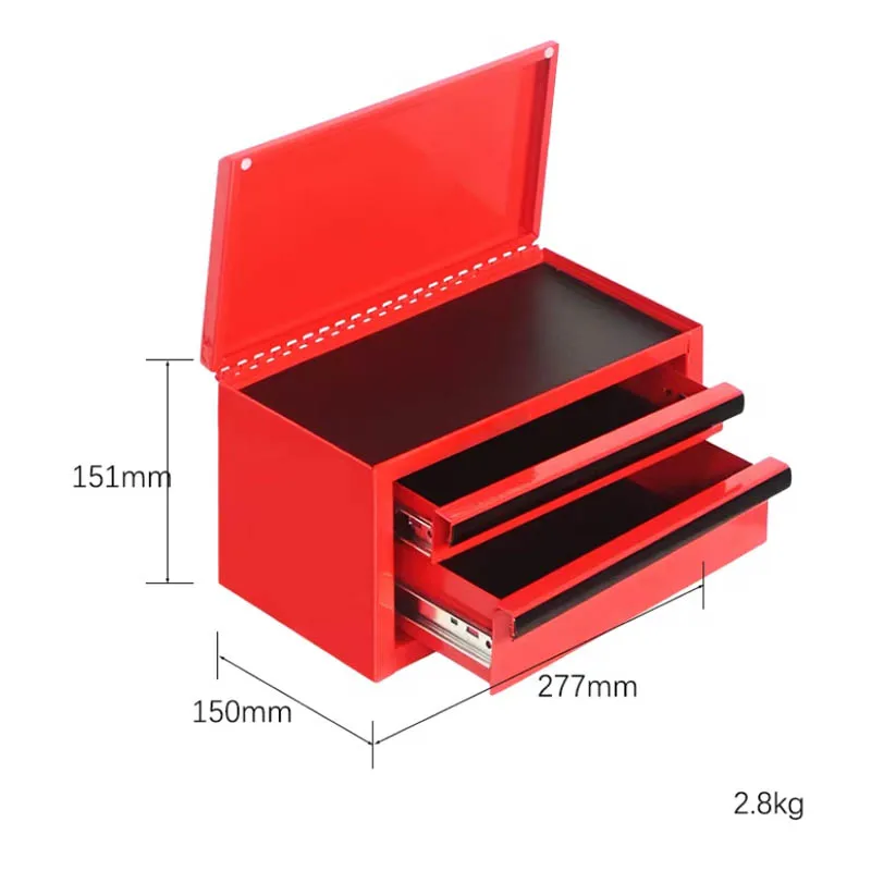 a forIron Waterproof Lightweight Portable Tool Box with 2 Compartments for Workshop Garage Hand Tool Storage