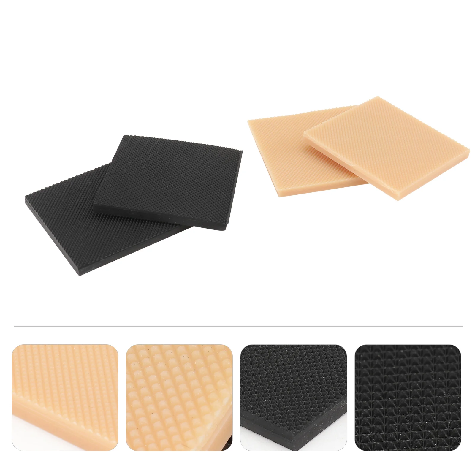 

4 Pcs Heel Protectors for High Shoes Heels Patch Boots Replacement Tips Square Woman Black Caps