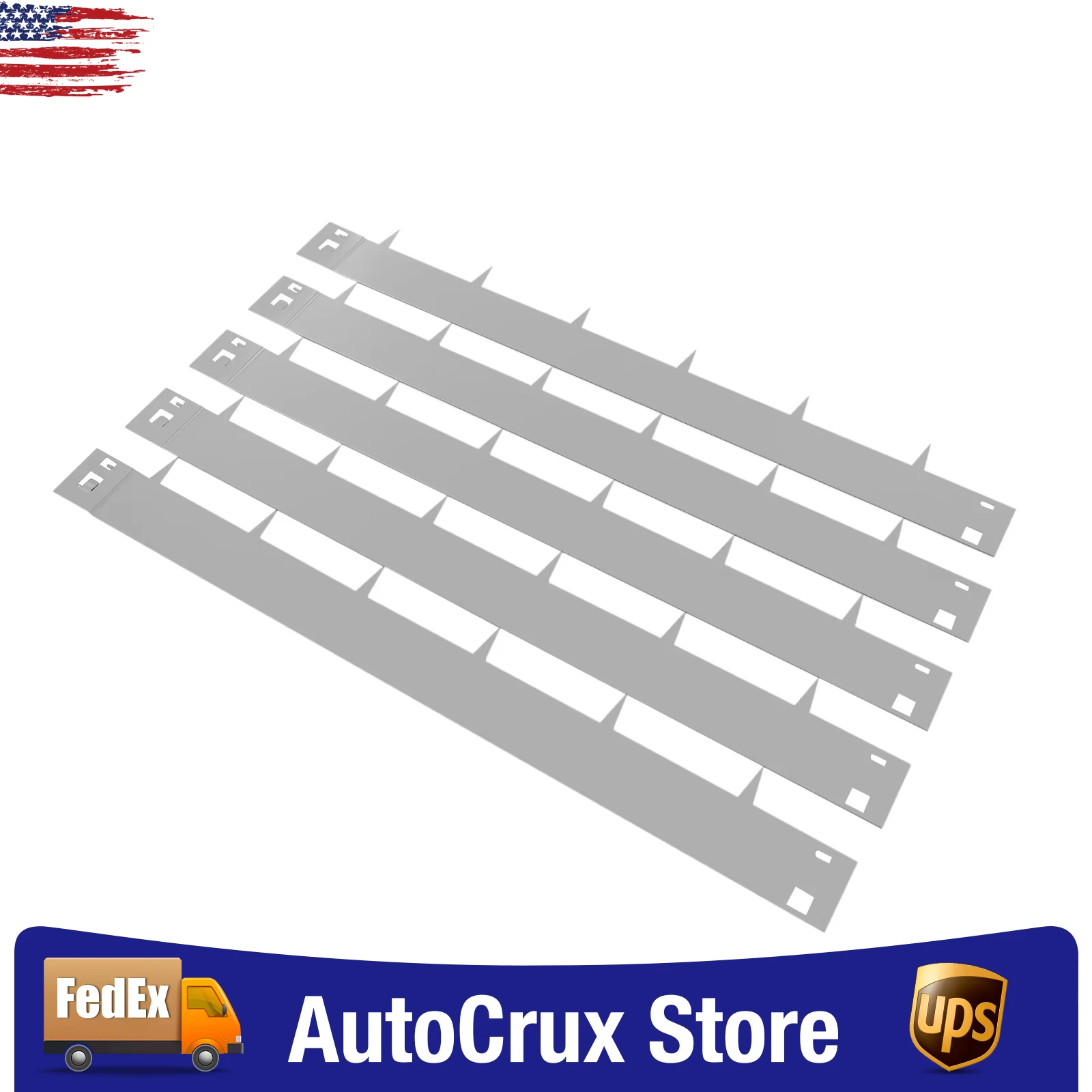 

5PCS 3"x39" Outdoor Yard Barrier Steel Lawn Edging Metal Landscape Edging Grey