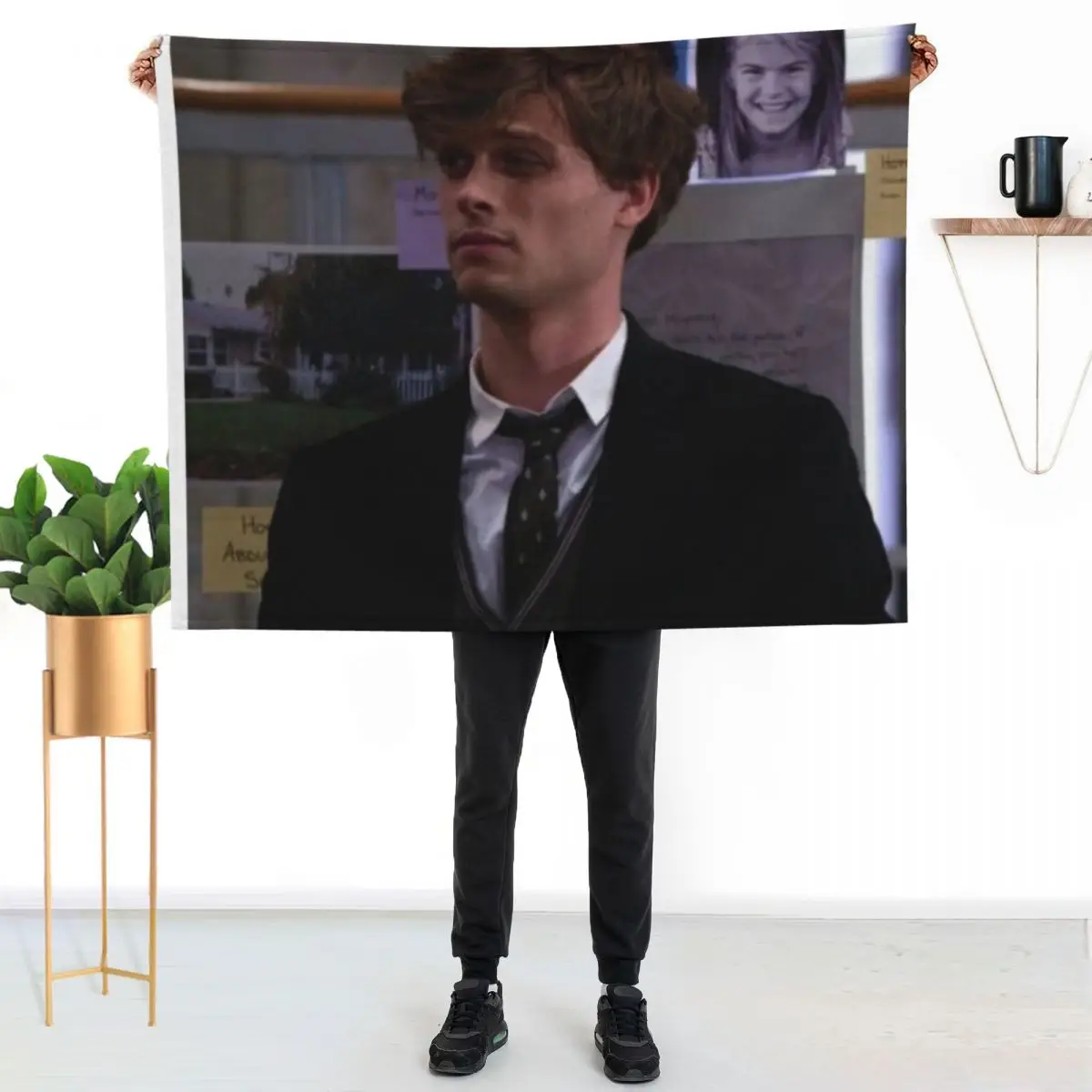 

Spencer Reid Throw Blanket Stain Resistant Cozy Warm Blanket