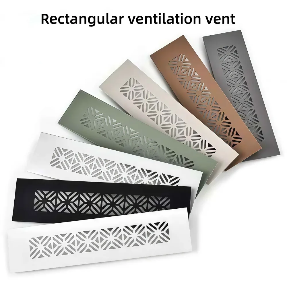 1Pc Aluminum Alloy Ventilation Grilles, 80mm Wide Decorative Air Vents for Cabinets & Shoe Cabinets, Breathable Mesh Hole Covers