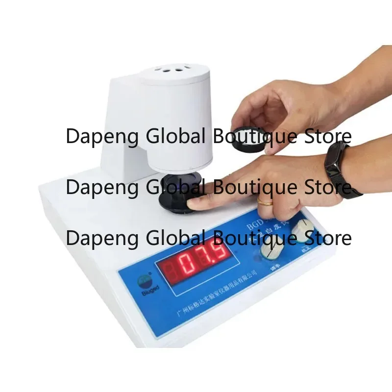585    Digital Whiteness Meter with Digital Display Benchtop Brightness Tester for Quality Control