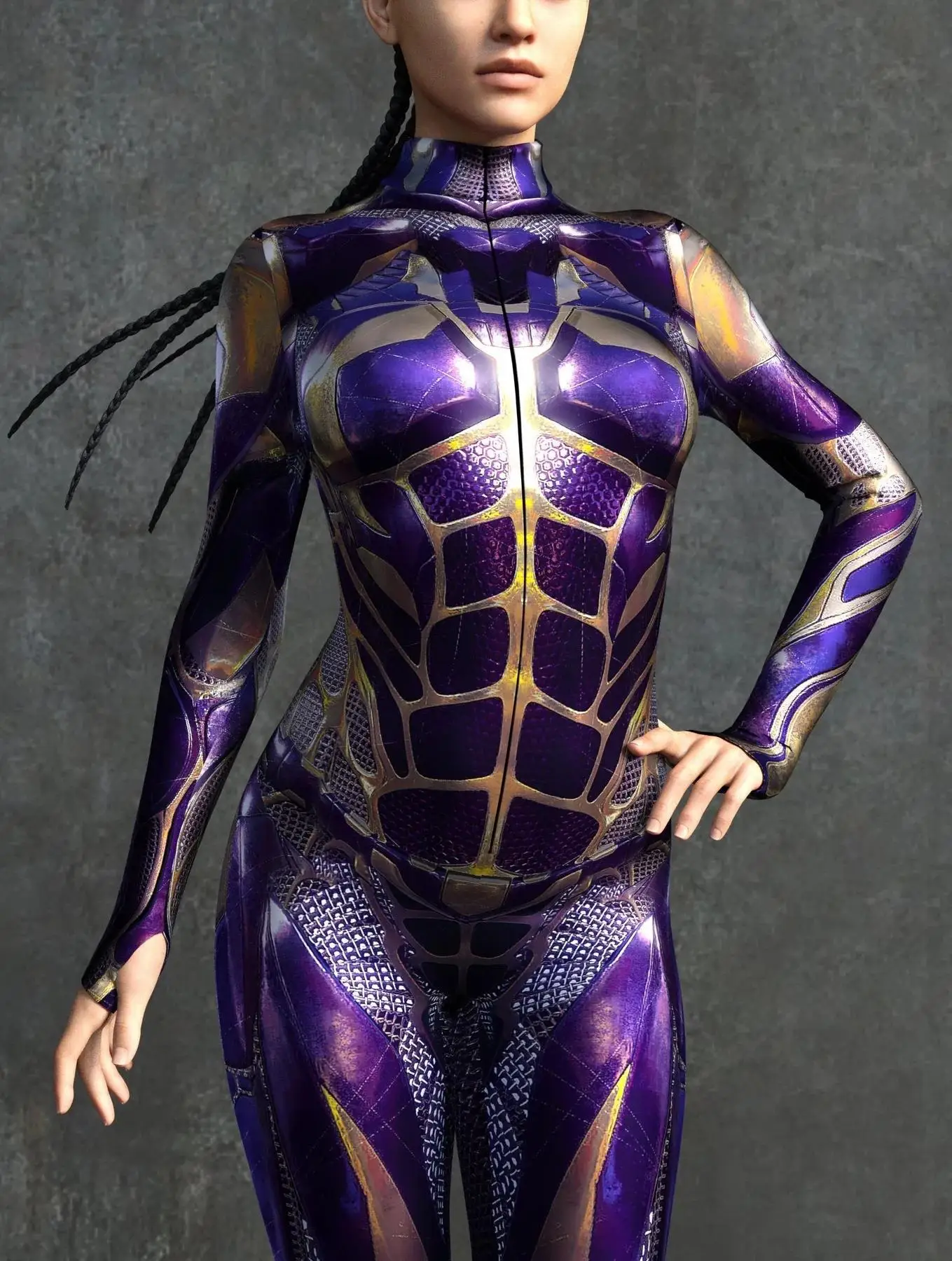 Mono mecánico CyberPunk para mujer, mono Zentai 3D con cremallera, traje de fiesta de juego de Halloween, traje de Cosplay femenino