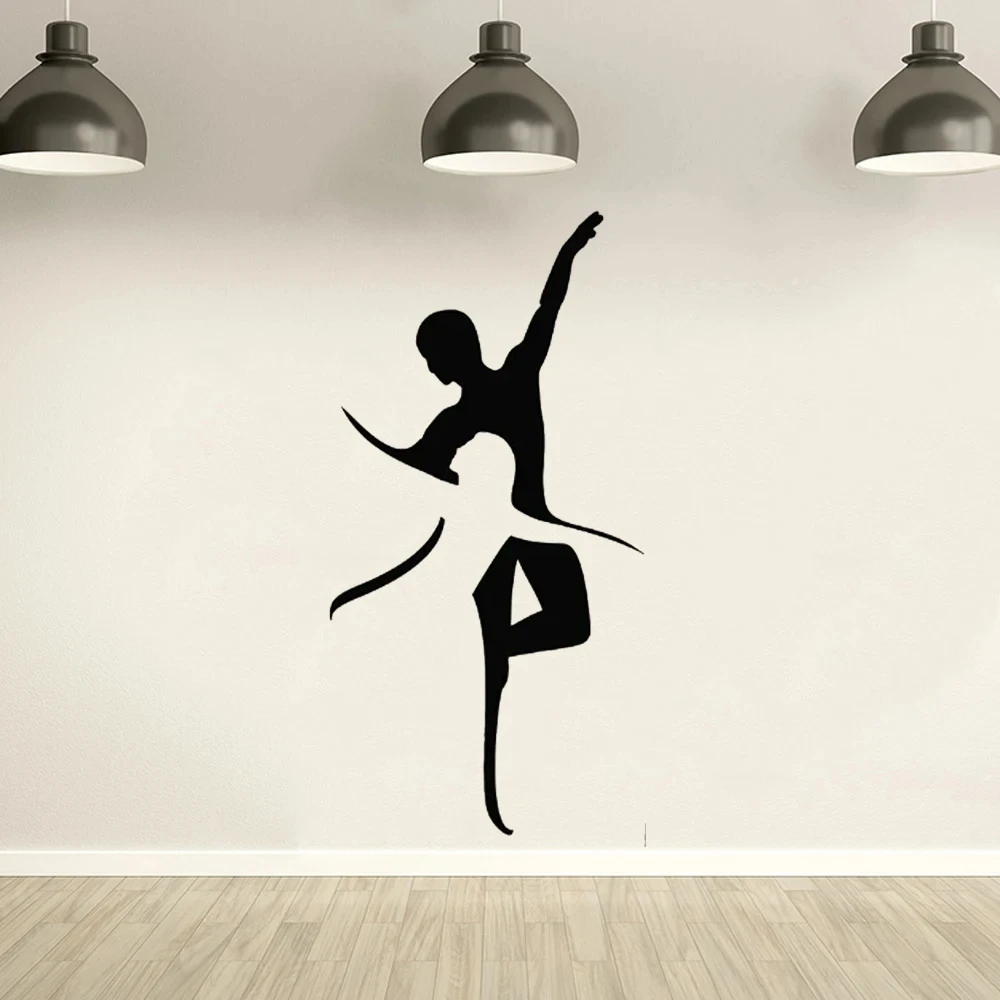 Dance Couple Wall Decal Opera Ballet Studio Theatre Dancing Girls Room Interior Decor Vinyl Creative Mural Window Stickers