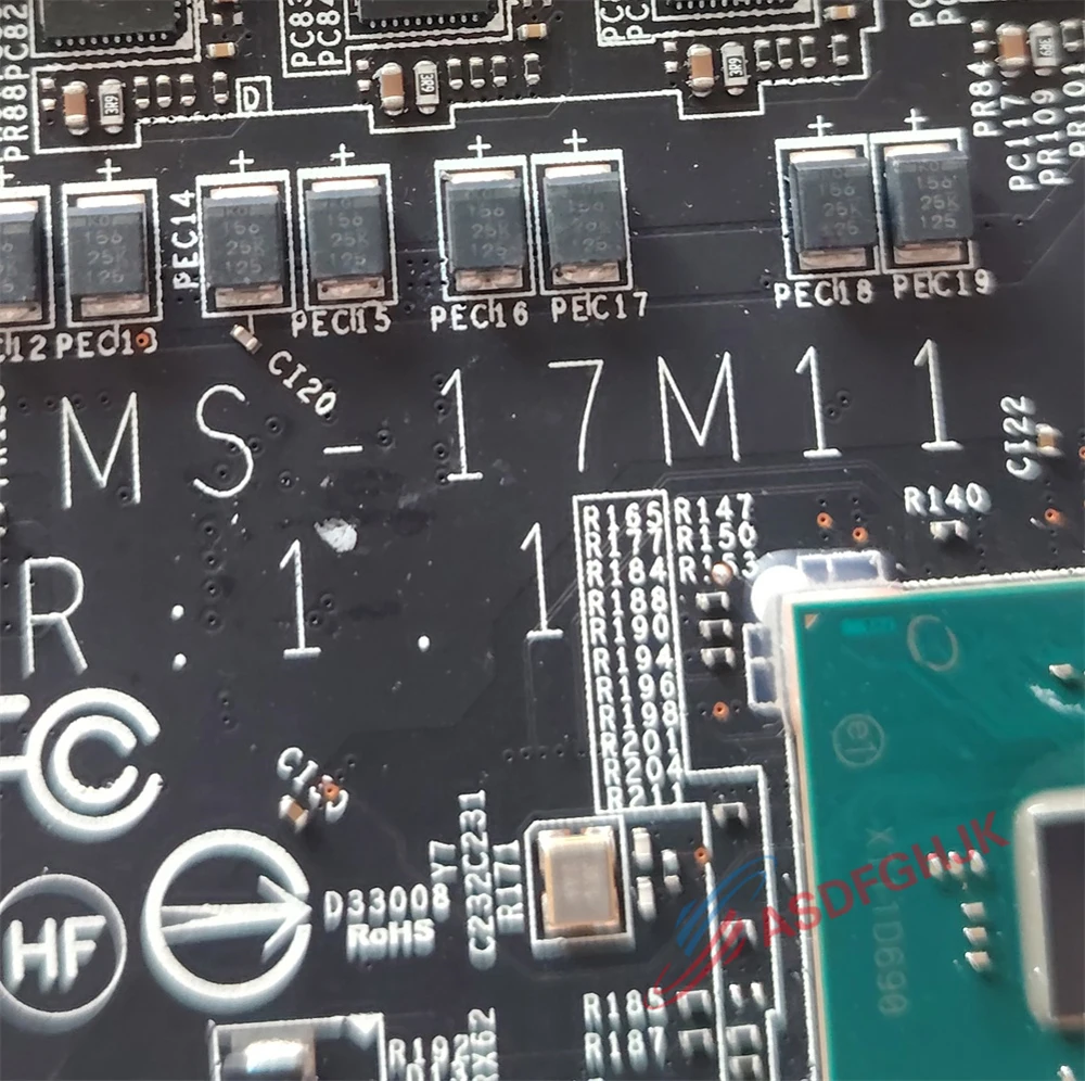 Scheda madre MS-17M11 per scheda madre del computer portatile MSI GS76 Stealth 11UG con CPU i7-11800H RTX3060 GPU DDR4100% test