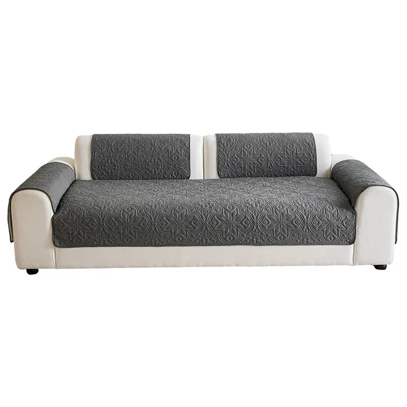 2026 Simple Ultrasonic Waterproof Sofa Cushion Non-slip Universal Sofa Cover for All Seasons Livingroom One Piece Solid Color
