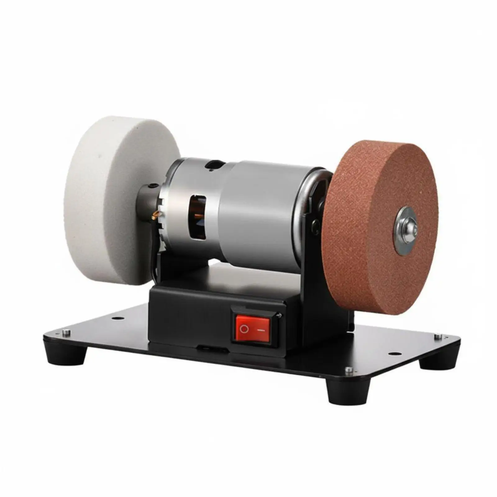 Mini Bench Multifunctional Dual Wheel Bench Polisher 7-Speed Adjustable Small Tabletop for DIY Enthusiasts, Hobbyists, Home,