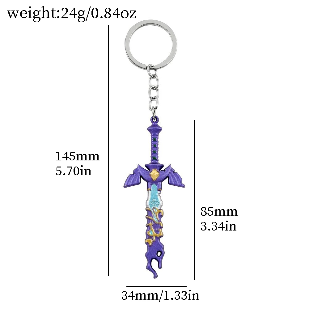 The Legend of Zelda Key Chain Hylian Shield Master Sword Metal Key Ring Women Men Game Fans Surprise Gifts Classic Souvenir