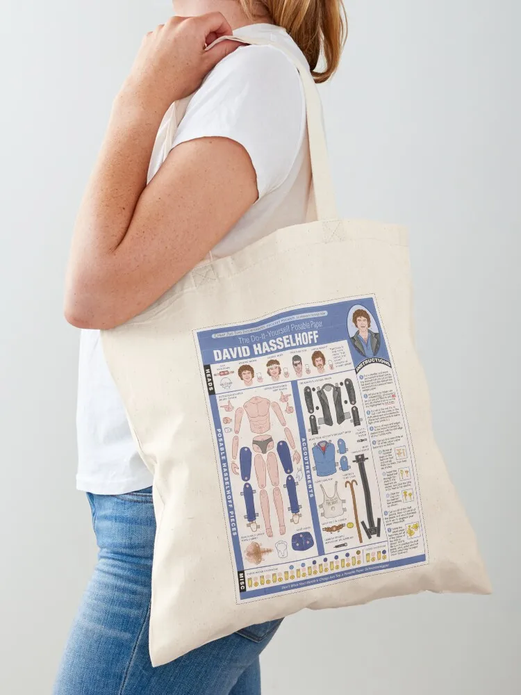 

poseable david hasselhoff Tote Bag Reusable bags large size bags tote bag shopping cart bags