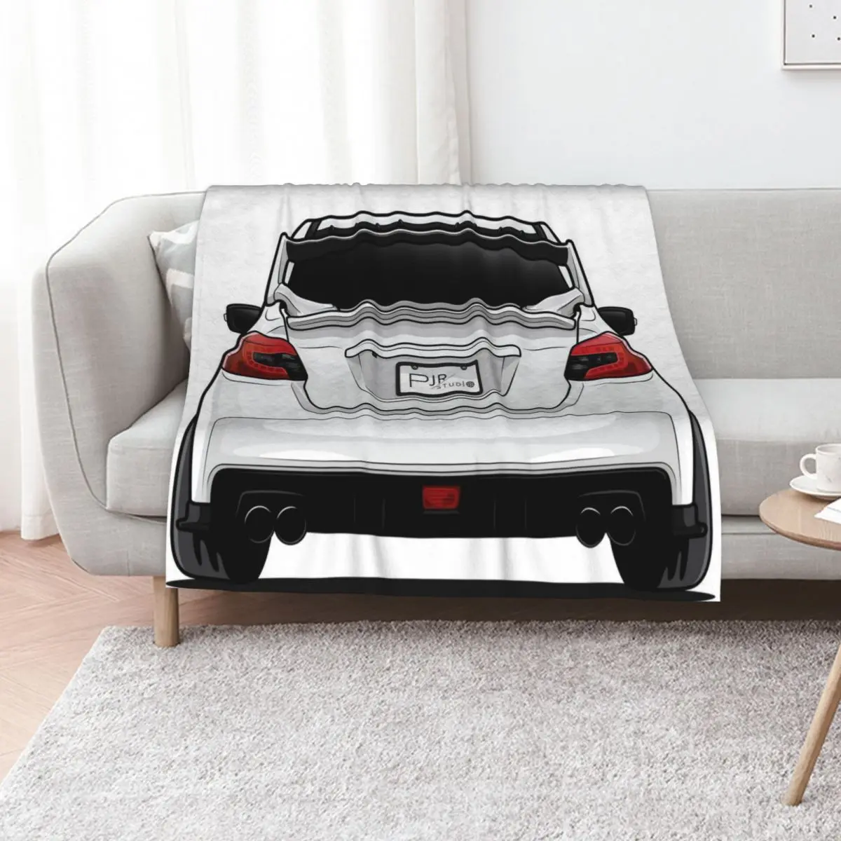 Subie WRX Rear detail Throw Blanket Cute Plaid Sofa Quilt Travel warm winter bed plaid Soft Plush Plaid Blankets