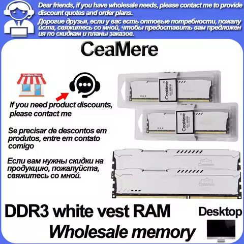 CeaMere DDR3 2 pcs Desktop Computer Storage memoriam Card D3 4GB 8GB 1333/1600Mhz Universal Memory Bar PC 240pin RAM Wholesale