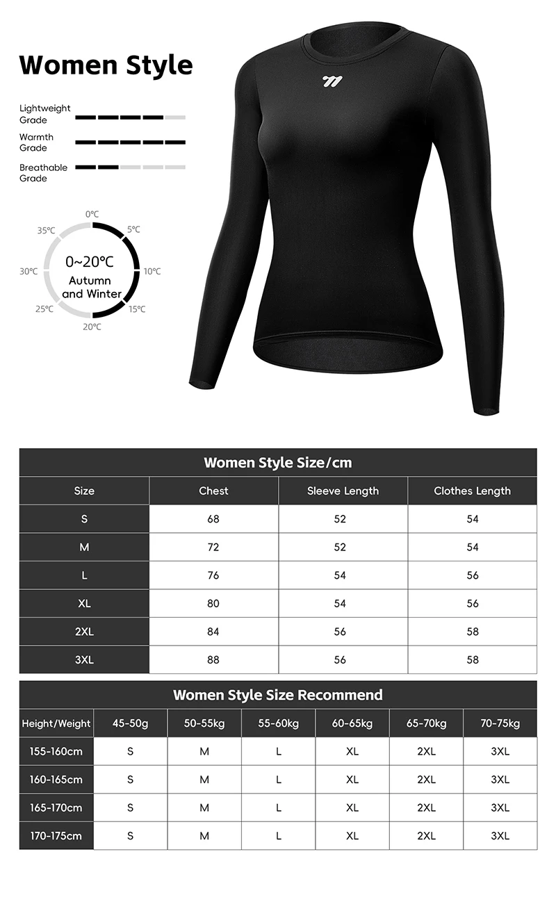 WEST BIKING Winter Radfahren Trikots Thermo Basis Schicht Fahrrad Unterwäsche Fleece Sport Bike Shirt MTB Kleidung Fahrrad Shirt – Detail 4