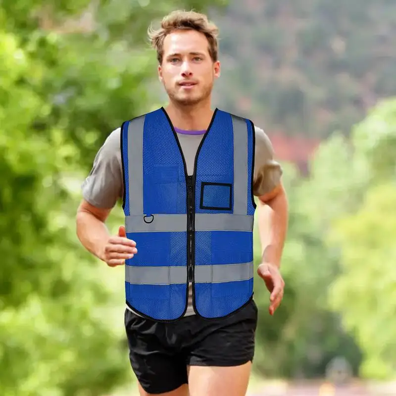 Cooling Vest With Ice Packs Reflective Safety Clothing Cooling Jacket Physical Cooling Air Conditioning Vest With Pockets For