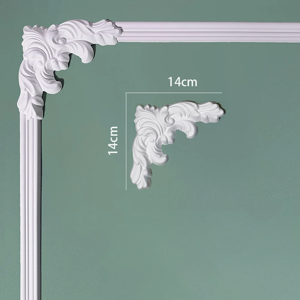 Classic for fleur De Lis Wall Corner Molding Set 4 pcs for Interior Design Projects and Architectural Detail Installation