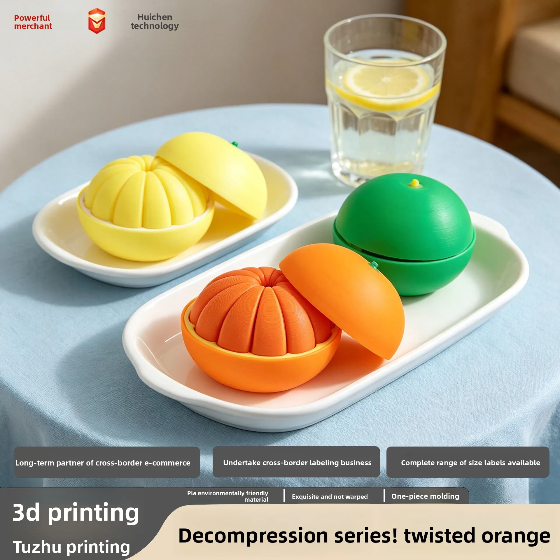 Simulated orange decompression fruit ornament deformation ball creative handicraft gift