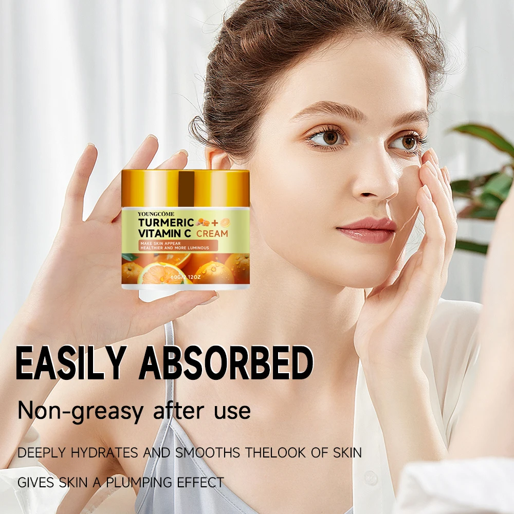 Turmeric and vitamin C firming face cream Anti-oxidant Nourishing Moisturizing Repair Skin Brighten Fade Dark Spot Essence Face