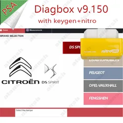 2024 Latest Diagbox V9.150 for PSA Peugeot Citroen DS Car repair diagnosis software Multi-language + Nitro