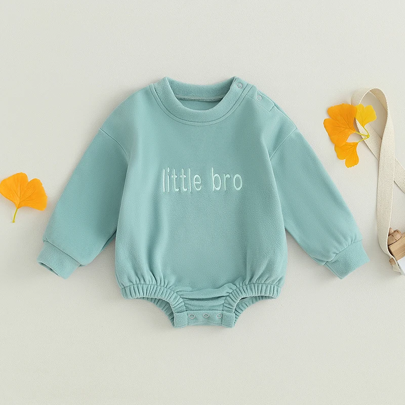 

Toddler Baby Boy Girl Sibling Matching Outfits Big Sis Lil Sis Big Bro Lil Bro Embrodery Sweatshirts Rompers Top