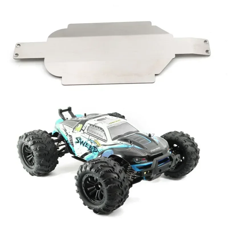 Scy 16101 16102 16103 pro chassi de aço inoxidável armadura protetor caixa de velocidades placa skid 1/16 rc carro atualização peças acessórios