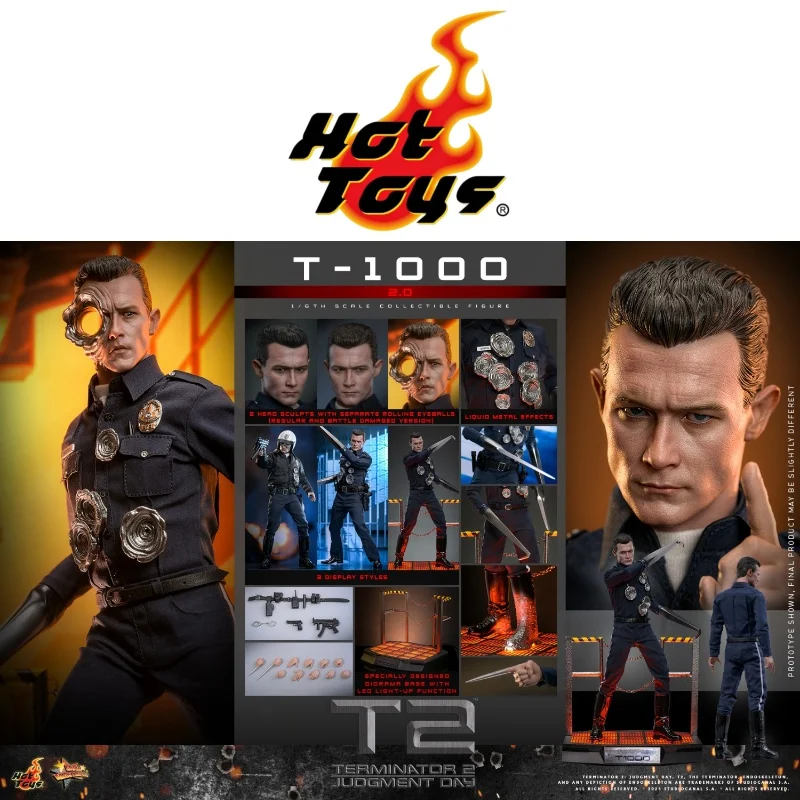

В наличии HOTTOYS HT 1/6 MMS774 Терминатор 2: Фигурки Дню Судья Коллекционная модель робота Полицейский T1000 2.0 Xamx Игрушки Подарки