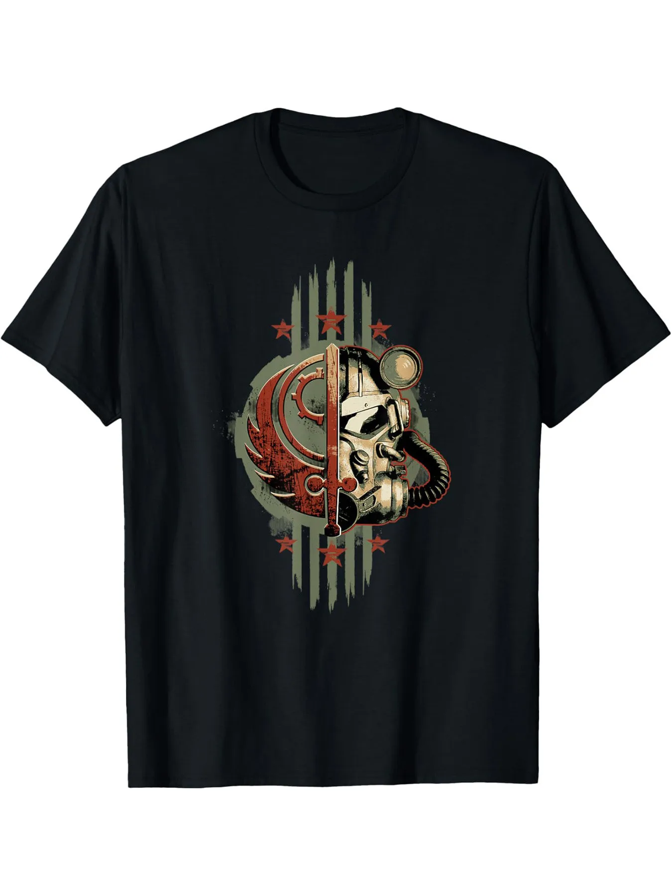 

LocalFallout Brotherhood of Steel Helmet Graphic T-Shirt, Plus Size