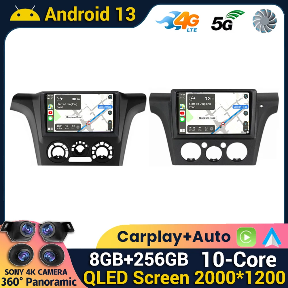 Android 13 Car Radio Stereo For Mitsubishi Outlander 1 2002 2003 2004 2005 2006-2008 Multimedia Player CarPlay Navigation GPS BT