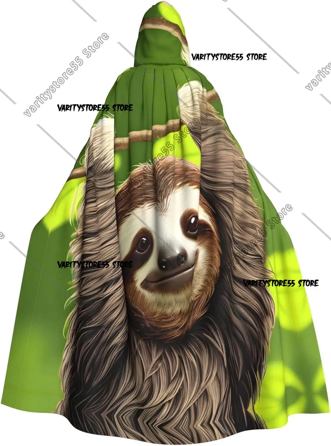 

Милый плащ с капюшоном и принтом ленивца для ролевых игр на Хэллоуин и костюмированных вечеринок