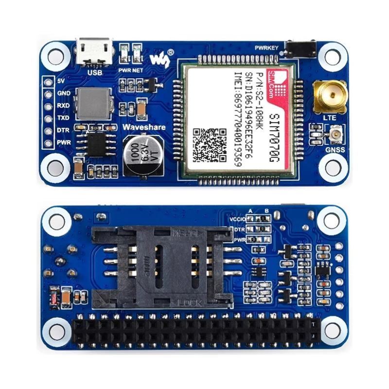 SIM7000G SIM7070G NB-IoT HAT, модуль связи 2G/GNSS для Raspberry Pi с совместимостью по всему миру