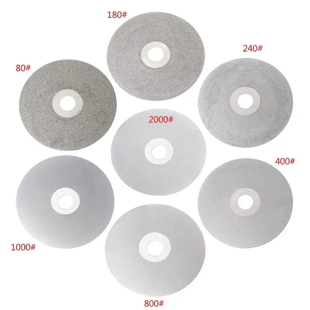 قرص طحن ماسي ، 80-3000grit ، وسادة مسطحة للأحجار الكريمة ، زجاج المجوهرات ، أداة كشط ، 4 "، 1" ،!