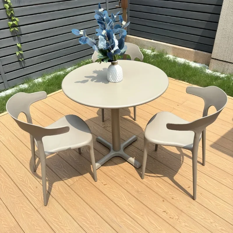 tables and chairs courtyard garden, dessert shop milk tea shop negotiation, leisure balcony simple Nordic table and chair