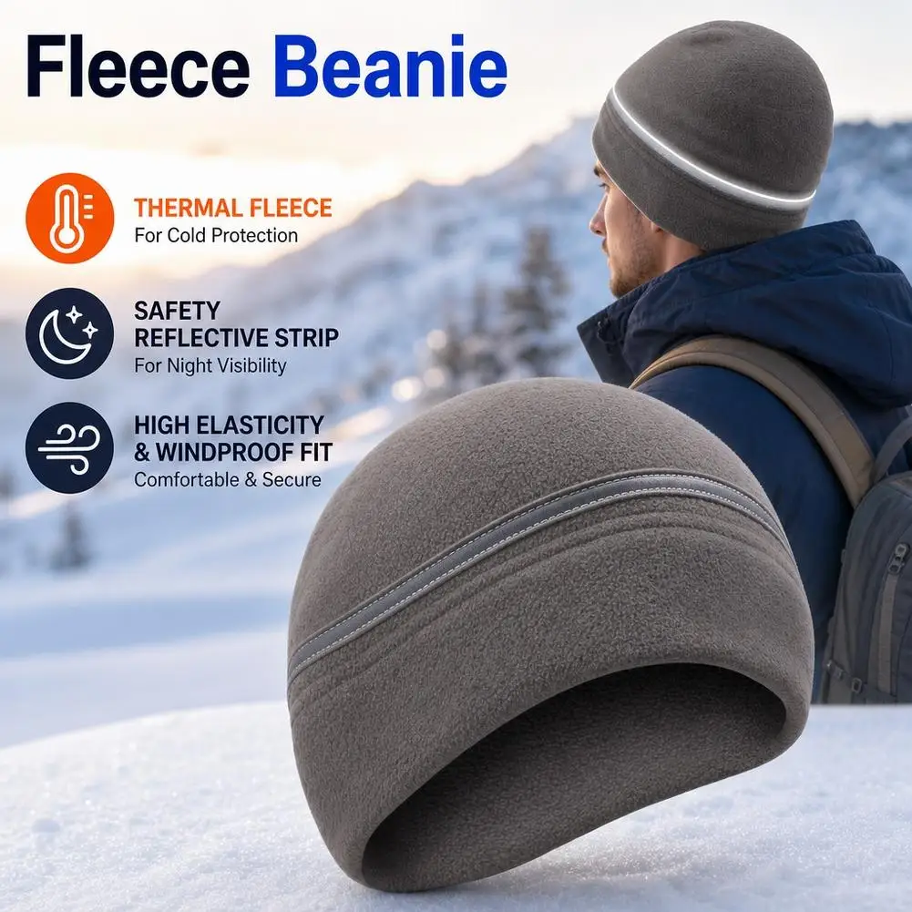 Unisex Warm Fleece Fabric Hats Classic Windproof Outdoor Hiking Accessories Fishing Cycling Hunting Men Caps