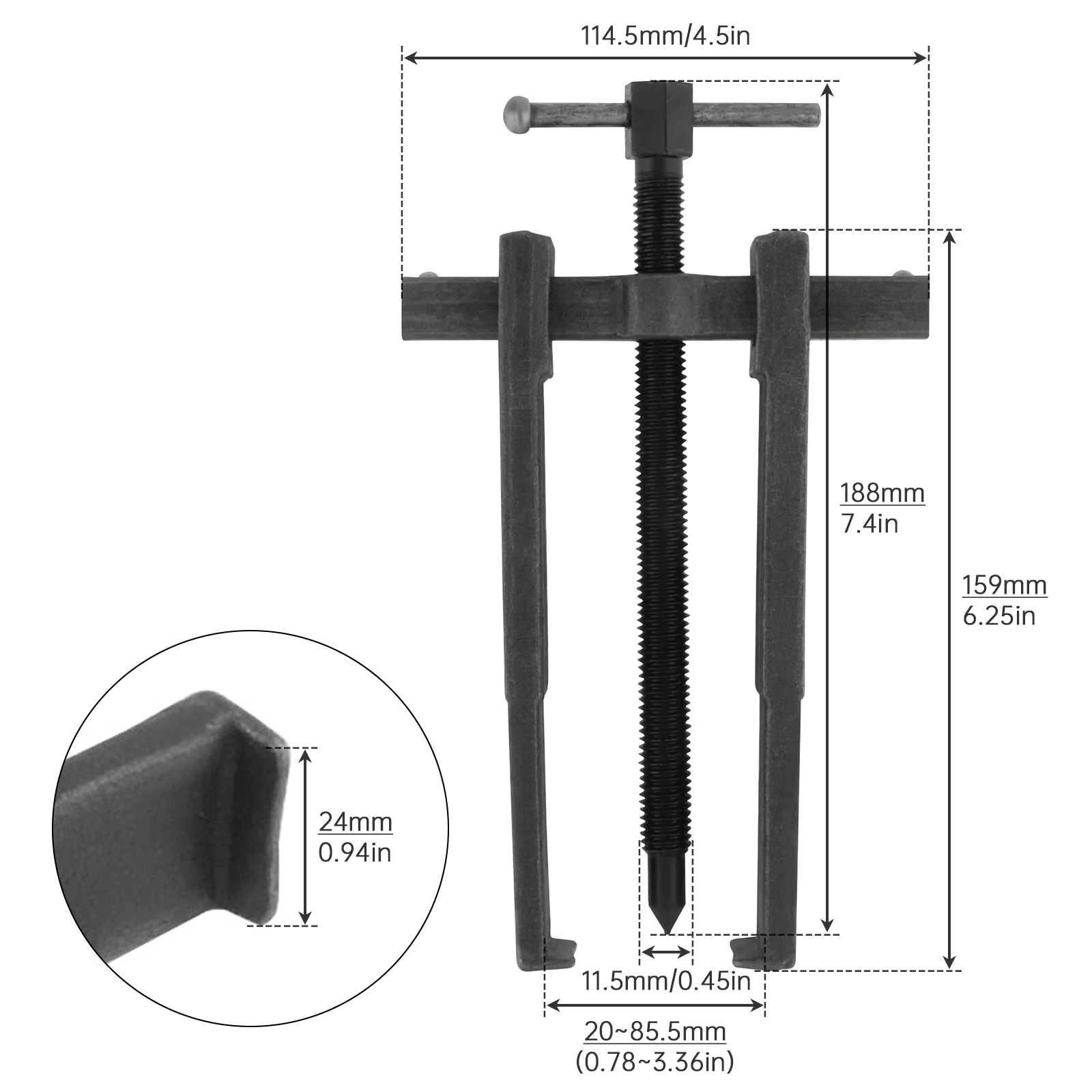 Two Claw Puller 8 inch Separate Lifting Device Pull Bearing German Type Auto Mechanic Hand Tools Bearing Jaw Puller 200mm