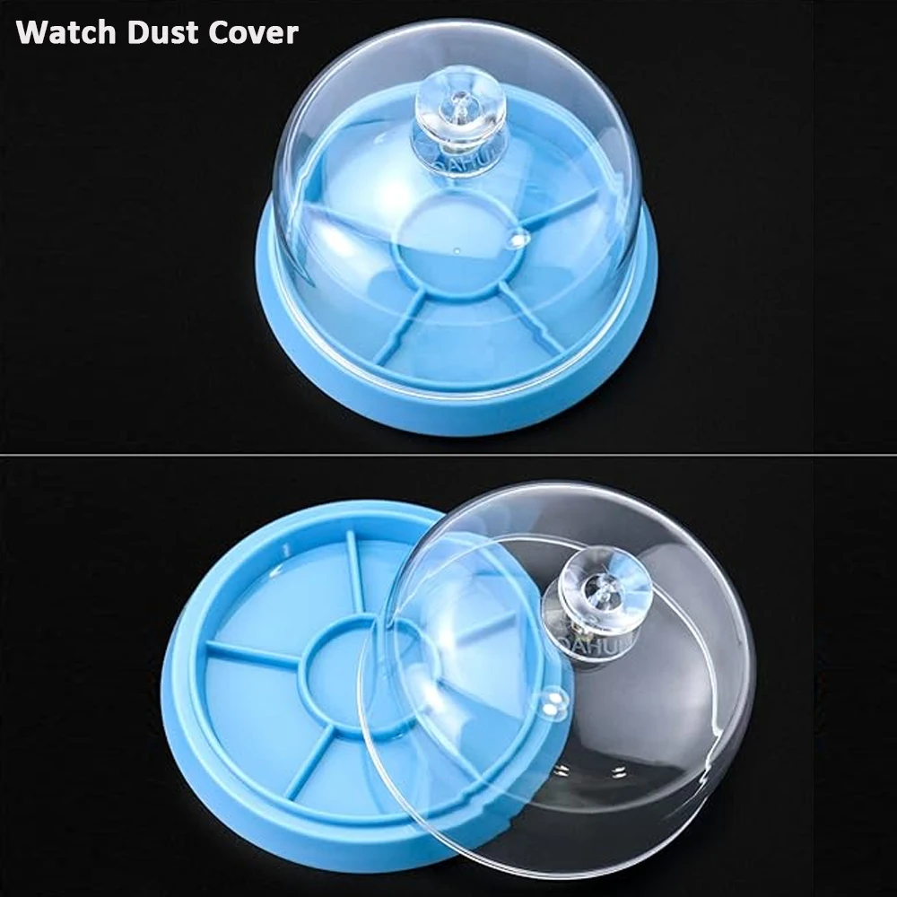 6 Slots Watch Dust Sheet Cover with Tray Watch Movement Repair Tool Jewelry tools Spare Protector Watchmaker Repair Tool