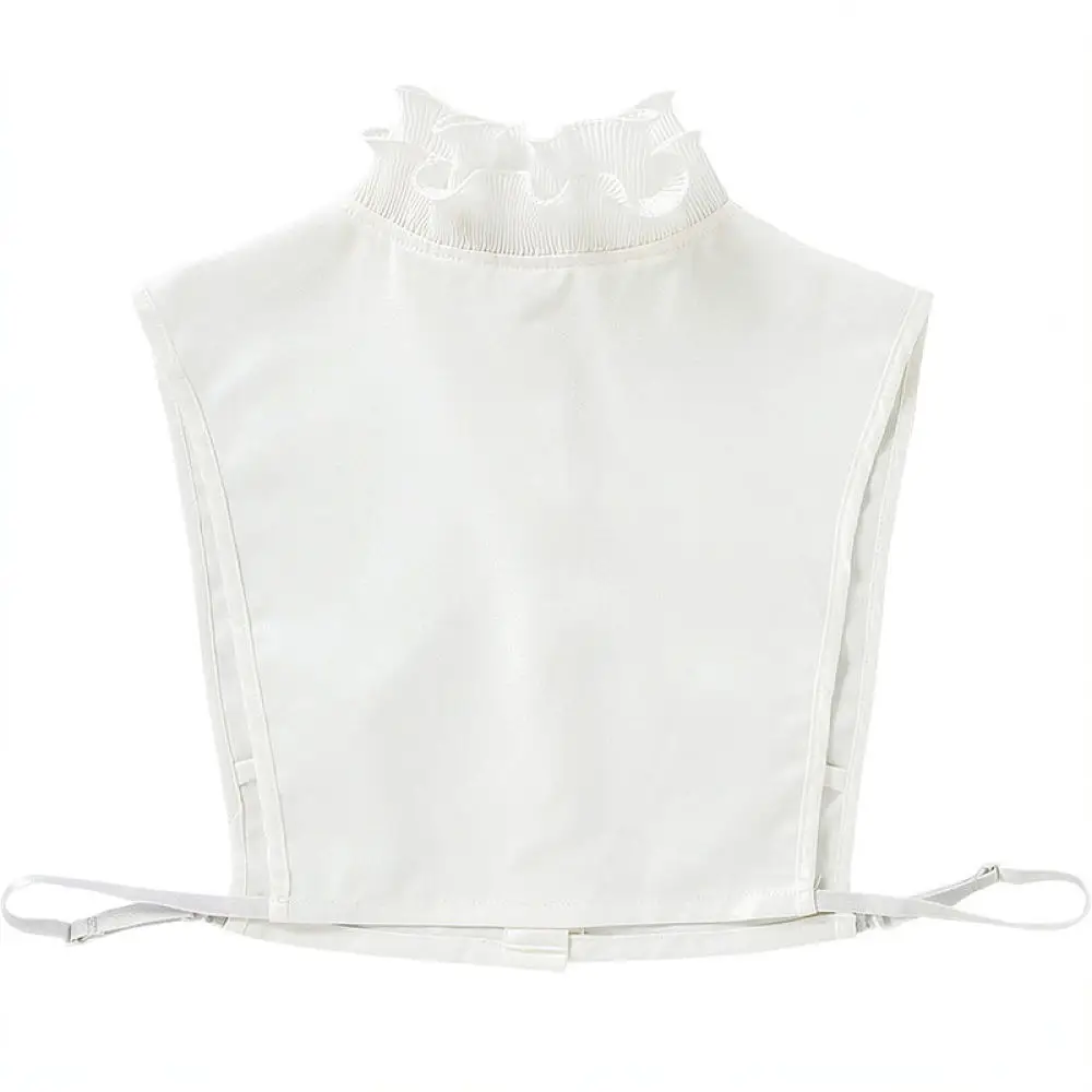 Fashion Chiffon Detachable Collar Ruffle Stand Neck Fake Collar Elegant Women Decorative Accessory For Outfits