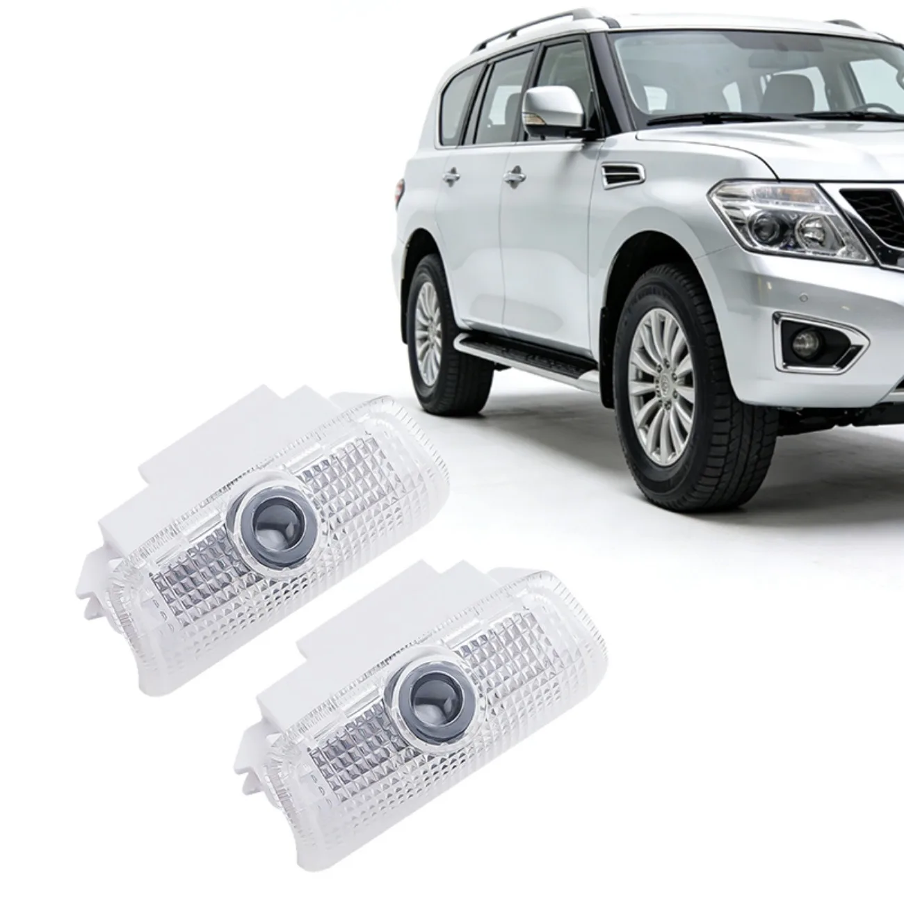 

Car Door Welcome Logo Light Projector Lamp For Nissan Patrol Y62 2010-2022 LED HD Lamp Car Door LED Logo Projector Welcome Light