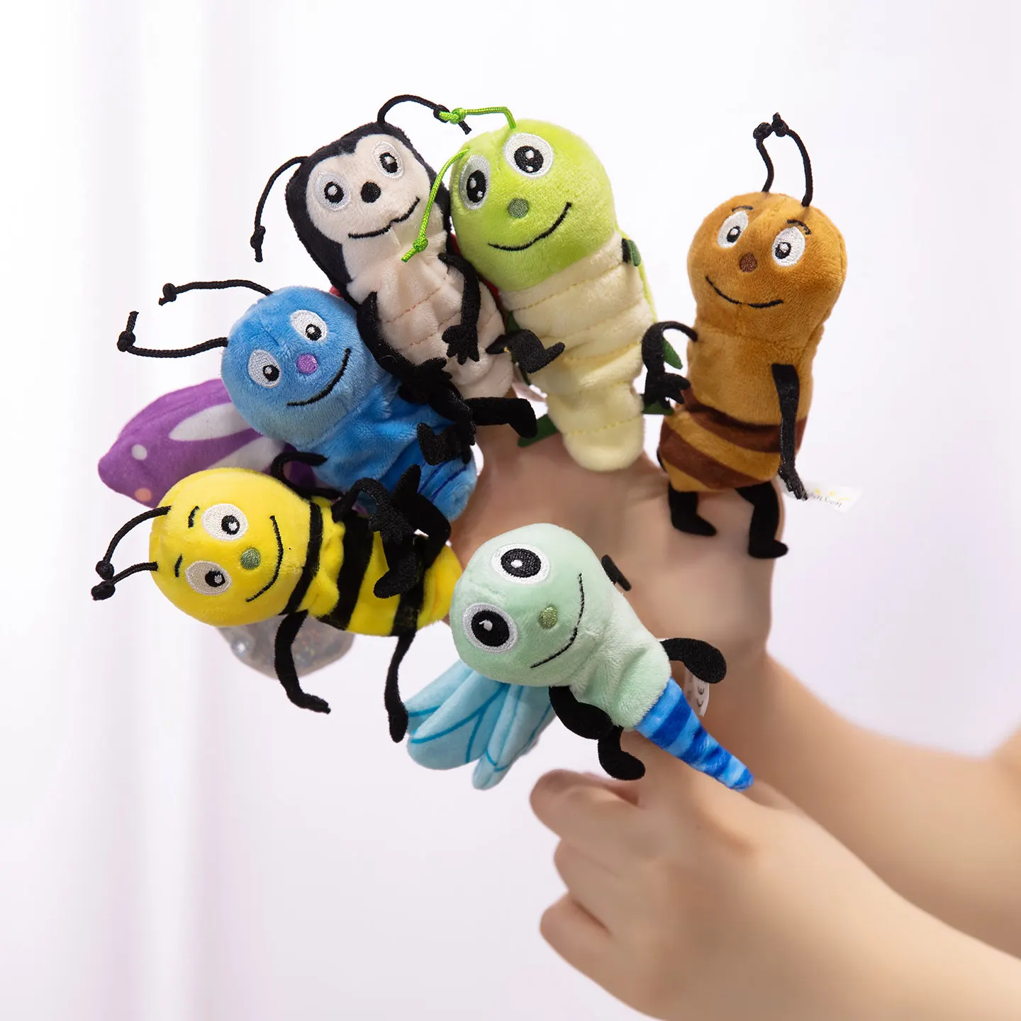 Kids Pluche Vinger Handpop Jongen Meisje Rollenspel Verhaaltje Voor het slapengaan Rekwisieten Familie Rollenspel Speelgoed Cartoon Gevulde Pop Kid Geschenken