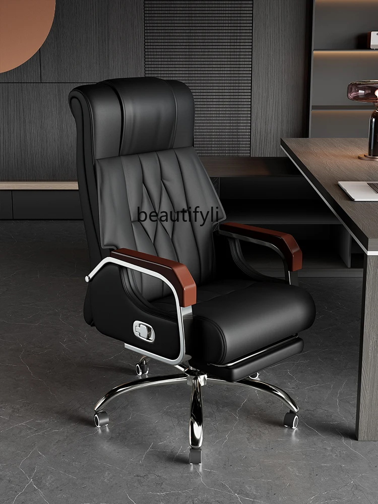 Boss Computer Chair Home Lunch Break Reclining Massage Seat Business Leather Large Class Office Chair