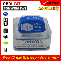 TONWON TW3 BT 3.0/4.0/wifi  OBD Scanner Tool than ELM327 OBD2 Car Diagnostic Tool OBDII Protocol ICAR PRO For Android/IOS