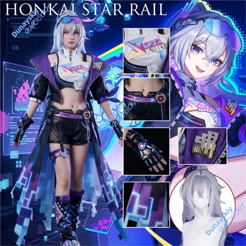 

Костюм для косплея Silver Wolf из Honkai Star Rail Phase II Paradise SP, полный комплект, наряд персонажа аниме-игры для женщин, для Хэллоуина и вечеринок