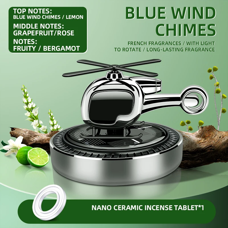 

Car Solar Powered Airplane Air Freshener Helicopter Type Interior Dashboard Fragrance Diffuser Deodorant Aromatherapy Ornament