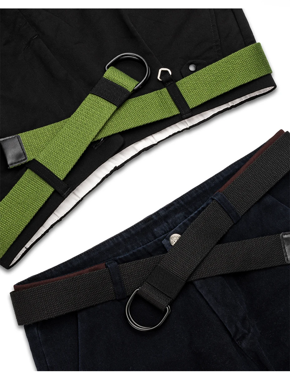 Maikun 2PCS Männer Gürtel Doppel Ring Schnalle Bund Casual Leinwand Gürtel Gürtel Für Männer – Detail 7