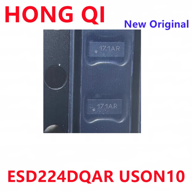 5PCS ESD224DQAR Circuit Protection Transient Voltage Suppressors TVS Diodes 14V Clamp 2A (8/20µs) Ipp Surface Mount 10-USON