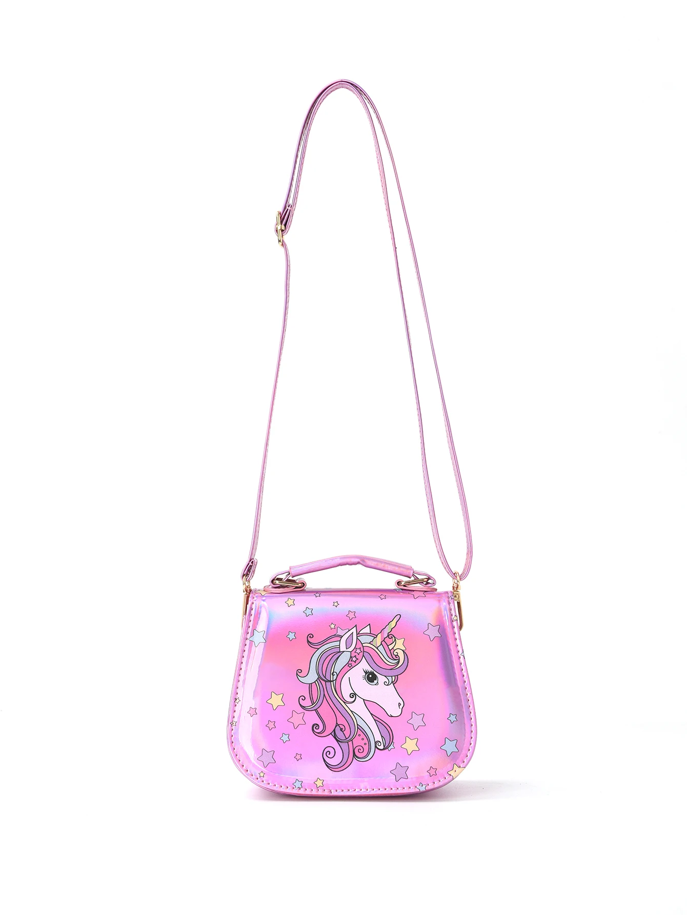 1pcs Cute Cartoon Unicorn Print Children\'S Cross-Shoulder Bag, Shoulder Bag, Handbag, Suitable For Girls, Kindergarten, Travel