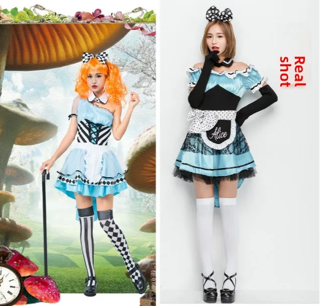 Princ Maid orm الأزرق الدكتور loween تأثيري أداء زي فيلم الجنية T مستوحاة السيدات Faionable الزي