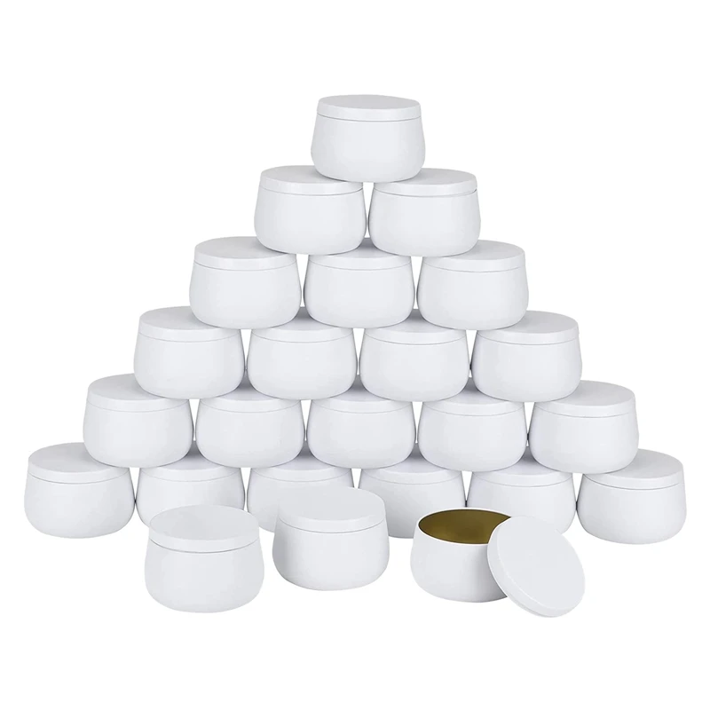 24 Pcs 8Oz Candle Tins With Lids, Candle Jars, Bulk Candle Tins For Making Candles, Candle Making Jars