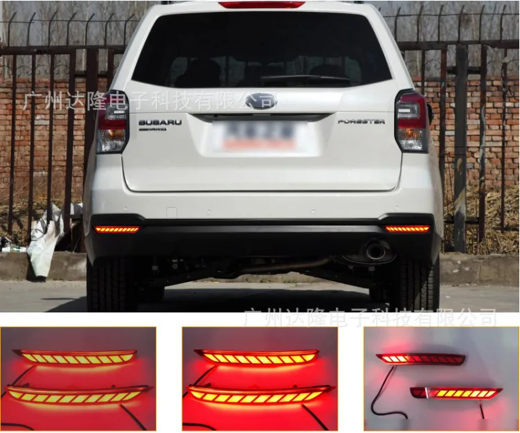 

Suitable for 08-17 Subaru Forester rear bumper light LED Mustang brake light rear bumper tail light streamer black