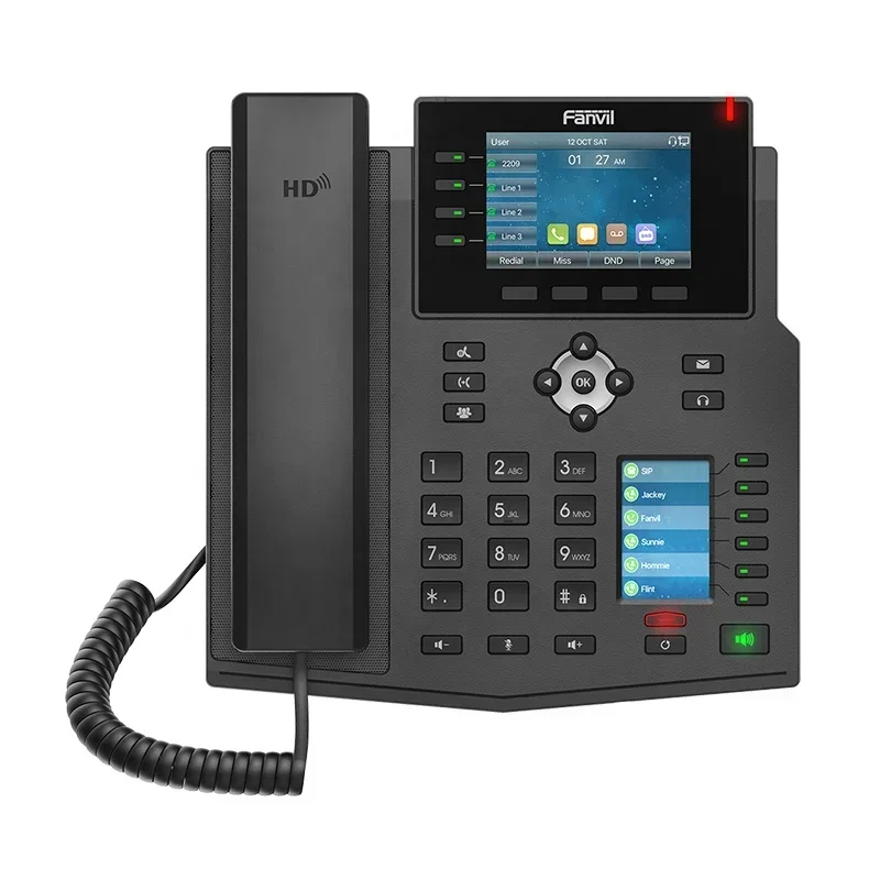 2025Best price ChinaSkyline Fanvil Sip Phone X5U Conference Voice Ip Phone Color Screen Desk Phone For Hotel
